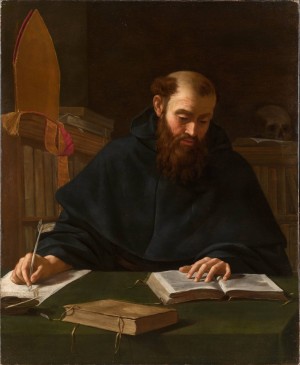 Saint Augustine in his study